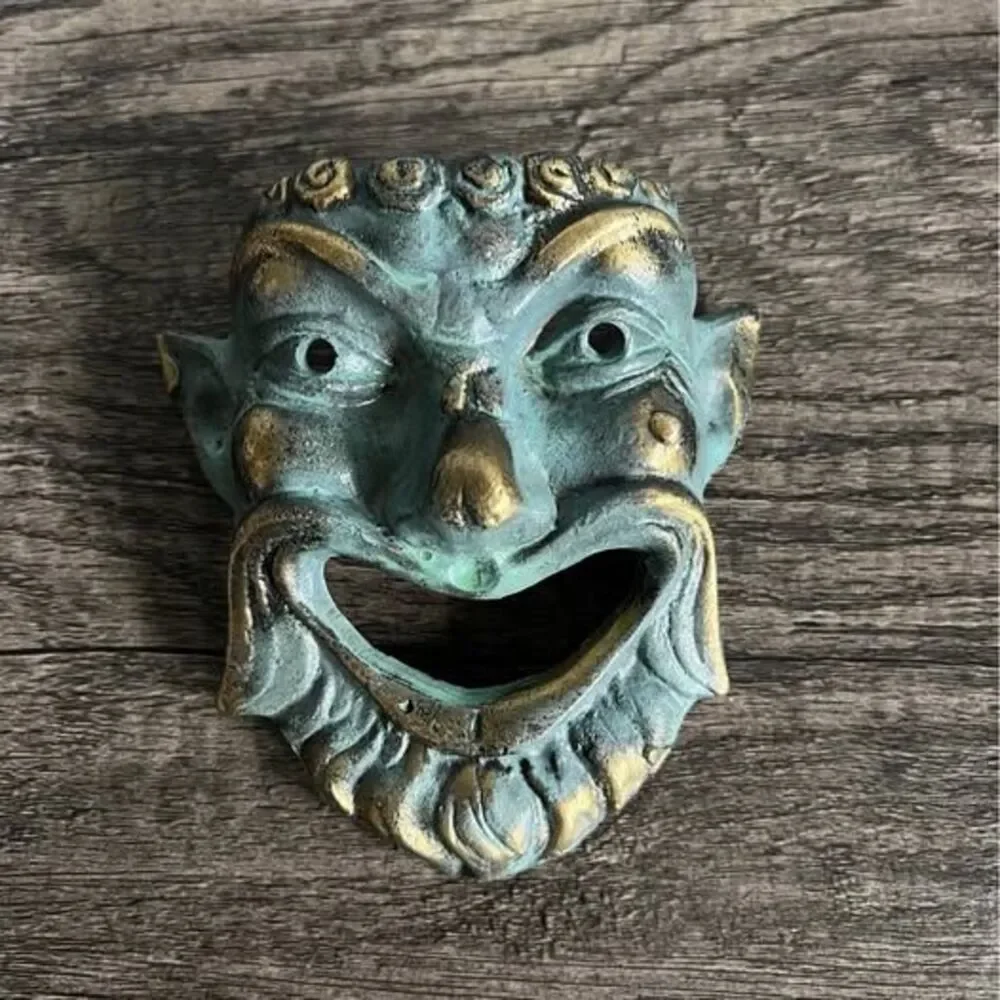 Vintage Painted Verdigris Mask